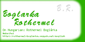 boglarka rothermel business card